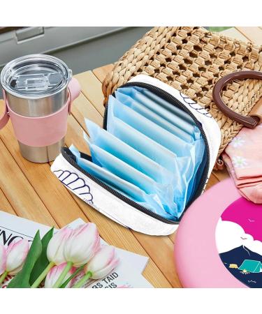 Shop Marine Stripes Women's Binding Bag | Large Menstrual Cup Cylinder Pocket with Zipper | Perfect for Period Inserts Panty Liners & Tampons - Multi-Colored - Buy Online on GoSupps.com