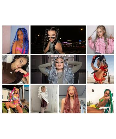Pre-Stretched 32 Inch Braiding Hair - 6 Packs Yaki Texture Crochet Hair for Box Braids - Hot Water Setting Synthetic Extensions (613-Pink#) - Buy Online on GoSupps.com