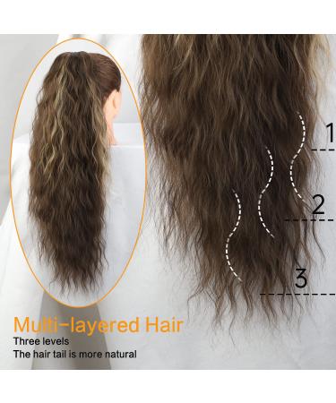 Preference Extensions Mix Brown Long Wrapped Hair Ponytail - Natural Art Hair Extensions for Women | Afro Braid Ponytail 65cm 95g 10/26 - Buy Online on GoSupps.com