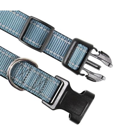 Joytale Reflective Dog Collar for Large Dogs - Grey L (Pack of 1) | Durable & Safe International Shipping - Buy Online on GoSupps.com