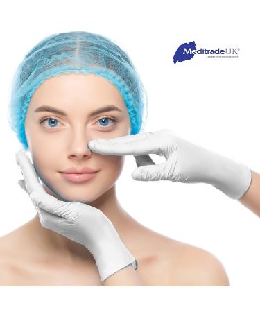 Nitrile 3000 Examination Gloves - White, Powder-Free, Large Size (8-8.5) - Buy Online on GoSupps.com