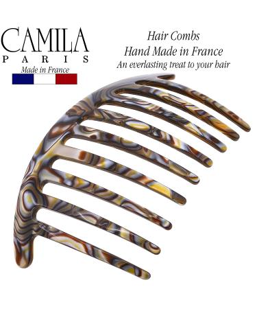Camila Paris CP3182 French Handmade Onyx Side Comb for Women - Strong Hold Hair Clip for Bun Up-Do Styling - Made in France - Buy Online on GoSupps.com