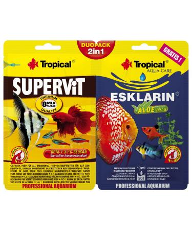 Tropical Fish Fisch, Super Spirulina Forte (36%) Falke Food Algae Eaters, Eimer 2 in 1, 12 g