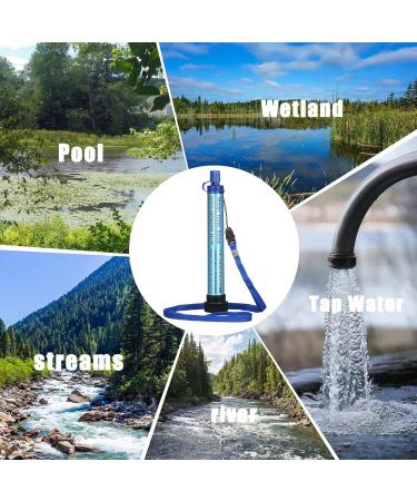 Lixada Outdoor Water Filter System - Ultrafilter Straw for Camping Travel Hiking & Fishing | Emergency Survival Gear - Army Green - Buy Online on GoSupps.com