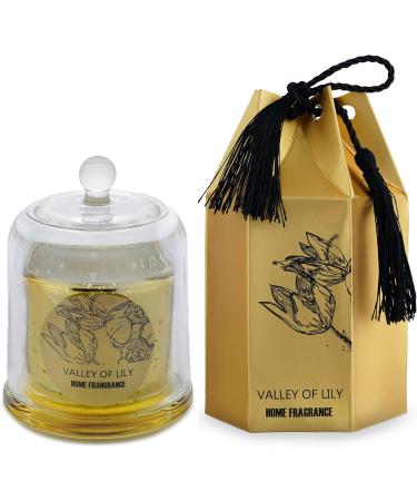 Luxury Lily Valley Scented Candles - 21 OZ Soy Wax Glass Dome - Perfect Gift for Women Valentine's Christmas & Mom - Aromatherapy Relaxation Candle - Buy Online on GoSupps.com