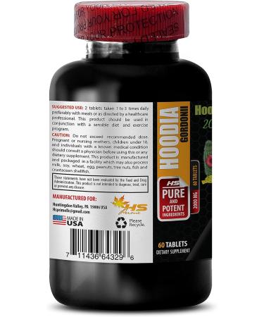 Hoodia Gordonii 2000mg Night Time Appetite Suppressant - Metabolism Booster - Natural Formula - 60 Tablets - Buy Online on GoSupps.com