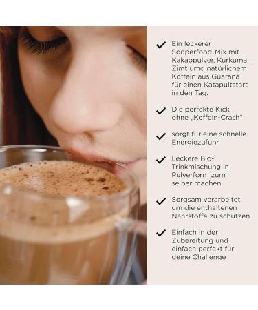 Sooper Food Cocoa Wach - Zimt - Kurkuma Powder | Bio Vegan Chocolate Nut for Fast Energy - 250g - Buy Online on GoSupps.com