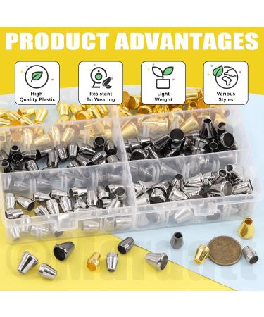 Mardatt 180PCS Rope End Lock Cone Cord Lock Rope End Lock Bell Rope Fastener End Stopper for Lanyard Clothes Backpack Bag DIY 0.3inch 0.4inch 6 styles end stopper locks - Buy Online on GoSupps.com