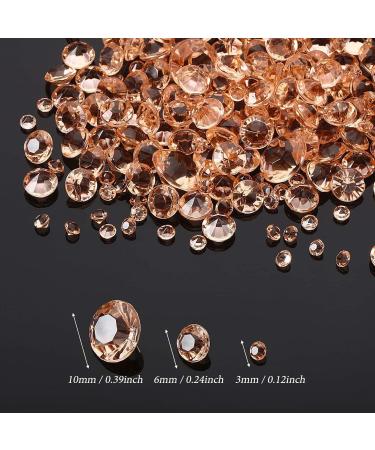 4000 Pieces Acrylic Rhinestones - Rose Gold Crystal Diamonds for Wedding Decor Nail Art Makeup & Desktop Decoration - Buy Online on GoSupps.com