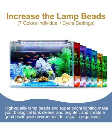 Gamalta 14W Aquarium LED Light | Sunrise/Daylight/Moonlight & DIY Modes | Adjustable 7 Colors Brightness & Timer | Extendable Bracket | Planted Tank - 12-18 inch Tank - Buy Online on GoSupps.com