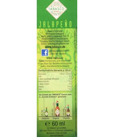 Buy TABASCO Jalapeno Sauce Pack of 4 (4 x 60 ml) | International Shipping Available - Buy Online on GoSupps.com