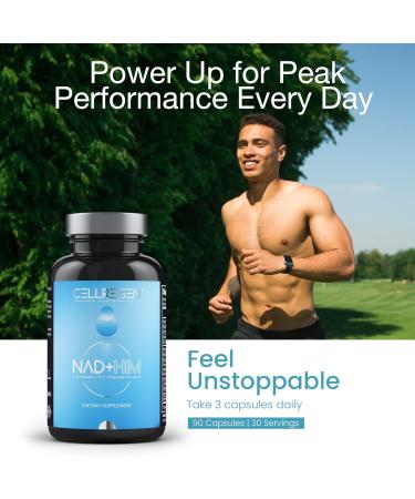 CELLREGEN NAD HIM NAD Supplement Nicotinamide Riboside Wellness Formula, Help Restore NAD Levels, Support Testosterone Levels, NAD Supplement for Men, Non-GMO Gluten-Free, 90 Capsules - Buy Online on GoSupps.com