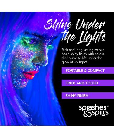 UV Glow Blacklight Lip Gloss - 6 Color Variety Pack 3.7g by Splashes & Spills - Buy Online on GoSupps.com