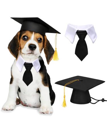 2023 Graudation Dog Cat Cap and Necktie Set, Graduation Costumes for Large Medium Small Pets Puppies Cap+Necktie