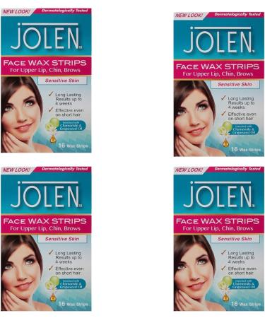 Face Wax Strips For Sensitive Skin 4 Pack Hair Removal Strips For Lips Chin & Eyebrows (64 Strips) - Buy Online on GoSupps.com