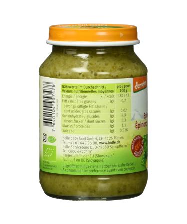 Holle Organic Spinach with Potatoes - 190g | Buy Organic Baby Food Online - International Shipping - Buy Online on GoSupps.com