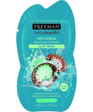 Freeman Feeling Beautiful Facial Anti-Stress Mask Dead Sea Minerals 0.50 oz (Pack of 7)