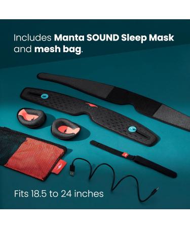 Manta Sound Sleep Mask with Bluetooth Headphones | 100% Blackout Eye Mask for Travel & Comfort | Ideal for Side Sleepers - Buy Online on GoSupps.com