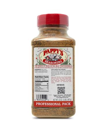 Pappy's Choice Seasonings - Original. Perfect for bbq and smoked brisket, steak, beef, chicken, fajita, hogs, rib, seafood, bagel, popcorn, jerk, pizza and more. Original Red Label 2 Pound (Pack of 1)