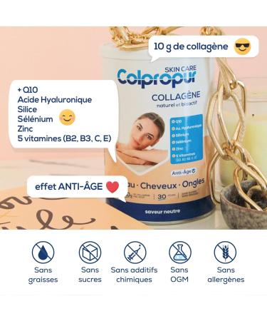 Hydrolyzed Collagen Powder | Beauty Skin Hair | Q10 Hyaluronic Acid Vitamins Minerals | 30 Days | Neutral Flavor | COLPROPUR - Buy Online on GoSupps.com