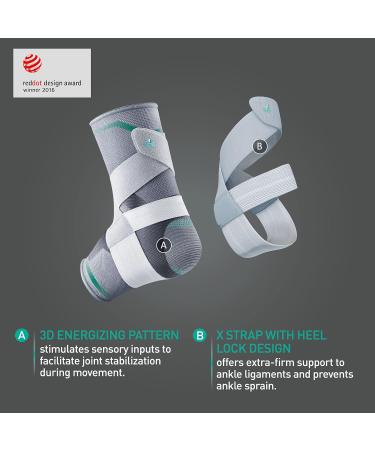 OPPO 2302 Adjustable Deluxe Ankle Stabilizer Strap - Extra-firm Support for Ankle Sprains & Instability | Gray Large Unisex Solution for Men & Women - Buy Online on GoSupps.com