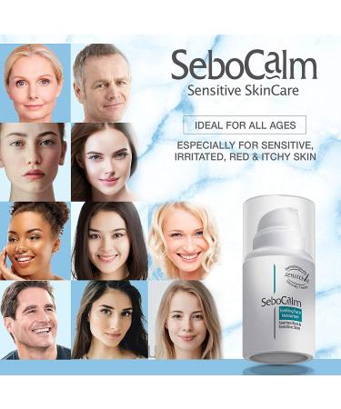 SeboCalm Redness Relief Face Moisturizer - Hypoallergenic Vegan Cream for Sensitive Skin - Soothes Rosacea, Acne, and Itchiness - Buy Online on GoSupps.com
