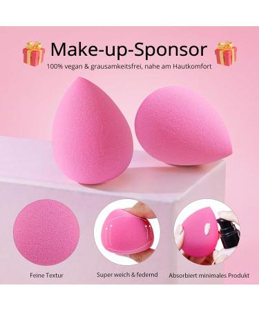 Beakey Makeup Brush Set for Women & Girls | 10+2PCs Foundation Blending Powder Blush Eye Shadow with Sponge & Cleaning Egg - Black/Silver - Buy Online on GoSupps.com