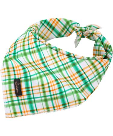 Shop Aring Green Plaid Dog Bandana - Cotton Triangle Bib for Small & Large Dogs & Cats | Stylish & Convenient Neckwear - Buy Online on GoSupps.com