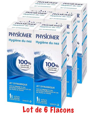 Physiomer Dynamic Spray Bottle - 6 Bottles (135ml) | Effective Nasal Care | International Shipping Available - Buy Online on GoSupps.com