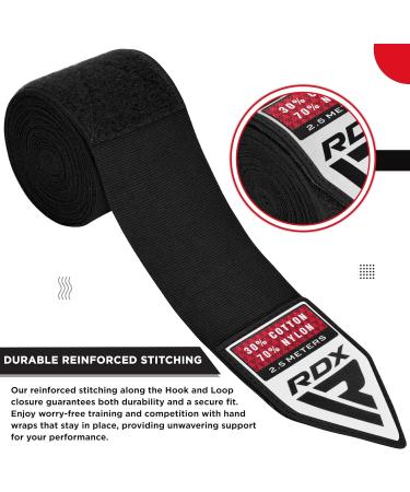 Buy RDX 2.5m Boxing Bandages for Kids - Elastic Hand Wraps with Thumb Loop for MMA Muay Thai Kickboxing & Sparring - Black Boxing Hand Wraps - Buy Online on GoSupps.com