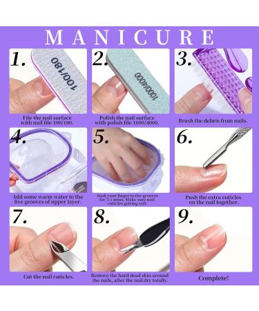 FANDAMEI Nail Soaking Bowl - Gel Polish Remover Acrylic & Dip Powder Tools Cuticle Kit - Manicure Essentials for Effortless Nail Care - Buy Online on GoSupps.com
