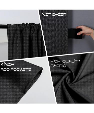 Joydeco Wrinkle Free Black Backdrop Curtain Set for Parties and Events - 10x10ft - 2 Panels with Rod Pockets - Perfect for Weddings, Birthdays, and Home Parties - Buy Online on GoSupps.com
