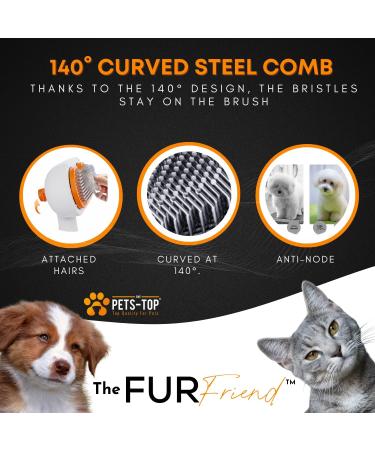 PETS-TOP 3 in 1 Spray Cat Brush for Long and Short Hair Cats Anti-Static with Water Tank, Self-Cleaning Button - Buy Online on GoSupps.com