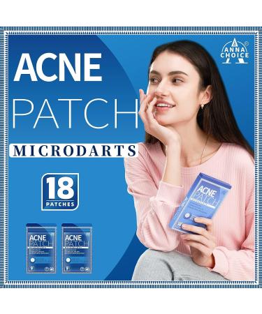 AnnaChoice Dissolvable Microdarts Acne Patches with Hyaluronate Salicylic Acid-Hydrocolloid - 18 Count - Buy Online on GoSupps.com