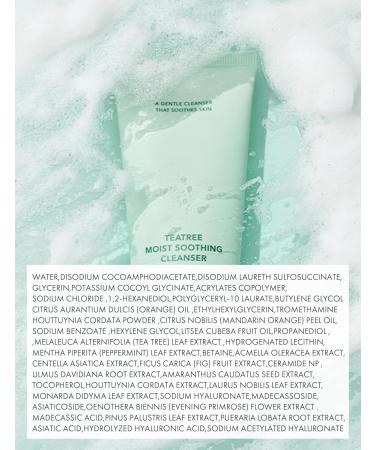 Tea Tree Moist Soothing Foaming Facial Cleanser | Korean Beauty Face Wash for Oily Skin | Hydrating Face Wash with Tea Tree Oil - 4.05 fl oz - Buy Online on GoSupps.com