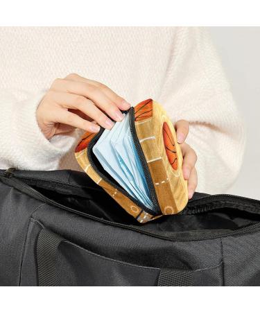 GIAPB Period Bag - Basketball Court Color | Sanitary Napkin Storage & Travel Makeup Pouch - Buy Online on GoSupps.com