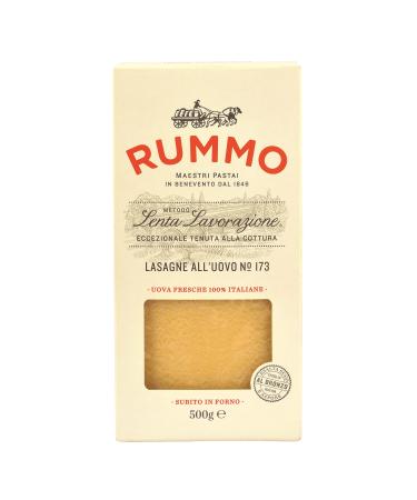 Rummo Lasagna No. 173 Authentic Italian Pasta Made with Durum Semolina Wheat and Eggs 500g (Pack of 1)