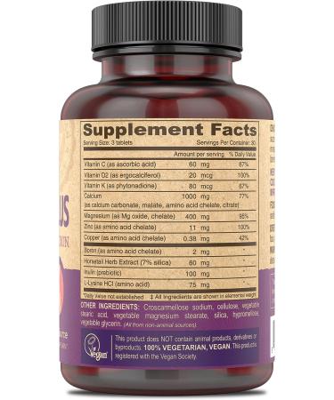 DEVA Vegan Cal MAG Plus Supplement - 90 Tablets - Calcium, Magnesium, Zinc, Boron, Vitamins C, D & K - Buy Online on GoSupps.com