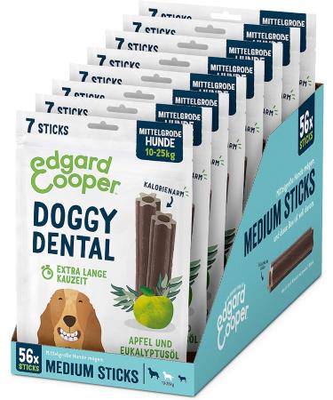 Edgard & Cooper Medium Dog Dental Sticks - Natural Eucalyptus & Apple Chews for Fresh Breath | Low Calorie Long Chewing Treats - Buy Online on GoSupps.com