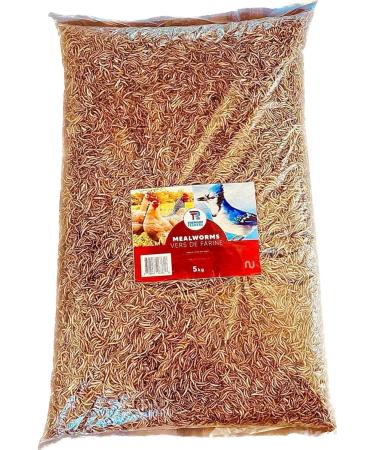 11lb Dried Mealworms by Premium Feeders Approx 175000+ Dried Mealworms - Chicken & Bird Feed - Meal Worms Treats - High Protein Mealworm for Chickens Wild Birds Hens & Small Animals - 5KG - Buy Online on GoSupps.com
