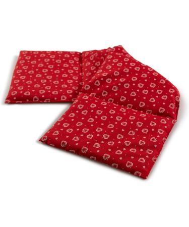 4-Chamber Grain Pillow 20x60cm - Large Hearts Red - Wheat Heat Pad for Ultimate Comfort - Buy Online on GoSupps.com