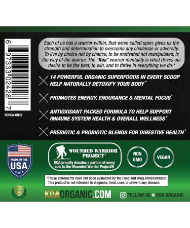 Greens Superfood Juice Powder - USDA Organic Super Greens Powder with with Spirulina Chlorella Matcha Wheat Grass Digestive Enzymes & Probiotics - Chocolate Flavor -30 Serv 8.47 Ounce (Pack of 1) - Buy Online on GoSupps.com