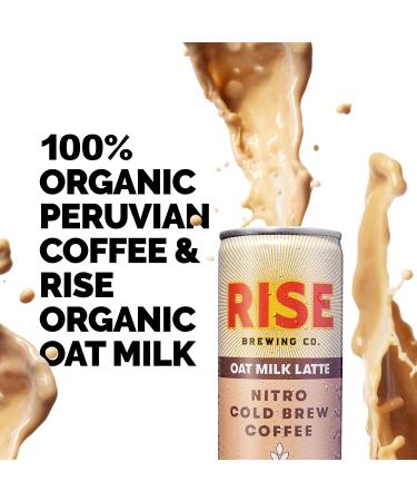 RISE Brewing Co. Oat Milk Nitro Cold Brew Latte | No Sugar | Vegan | Organic | Low Acidity | 7 fl. oz. (12 Pack) - Buy Online on GoSupps.com
