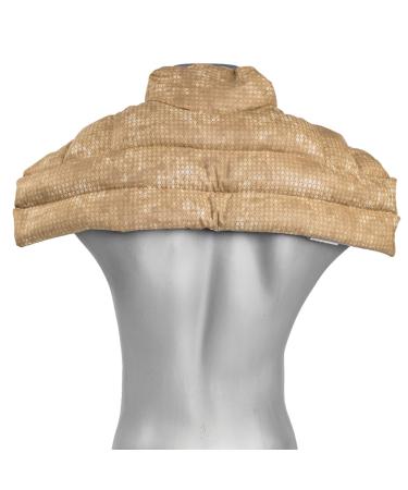 Linseed pillows shoulder and neck pillow with collar for the neck back shoulder - grain pillow as a warming pillow (batik gold flax seeds)