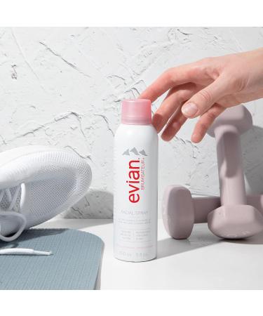Evian Facial Spray Duo 5 oz - Hydrate & Refresh Skin Revive Makeup Soothe Sensitivity - All Skin Types - Authentic French Alps Skincare - Buy Online on GoSupps.com