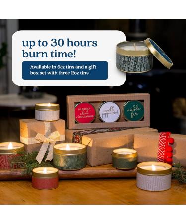 Paraffin-Free Scented Candle in Gold Tin - Vegan Palm Wax Spicy Vanilla Nutmeg Cardamom - 30-Hour Burn - Ideal Holiday & Birthday Gifts for All - Buy Online on GoSupps.com