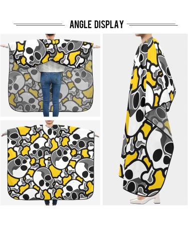 Waterproof Cartoon Skull Barber Cape | Unisex Cheetah Haircut Bib for Men - Premium Salon Apparel - Buy Online on GoSupps.com