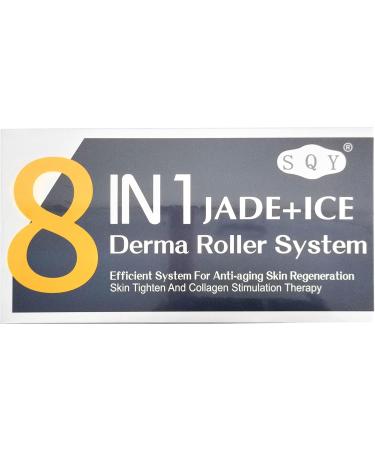 Zitfri 8-in-1 Derma Roller - Microneedling Tool for Body & Facial Care | Anti-Wrinkle Acne & Pregnancy Scar Treatment | Violet Jade Roller - Buy Online on GoSupps.com