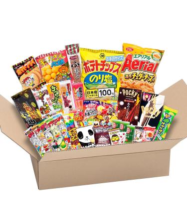 Japanese Valuable Party Snack BOX popular set Dagashi Japan Air Chocolate Pocky with Akiba King Sticker