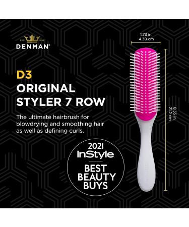 Denman D3 Cherry Blossom Curly Hair Brush | 7-Row Styling Brush for Perfect Curls - Unisex - Buy Online on GoSupps.com
